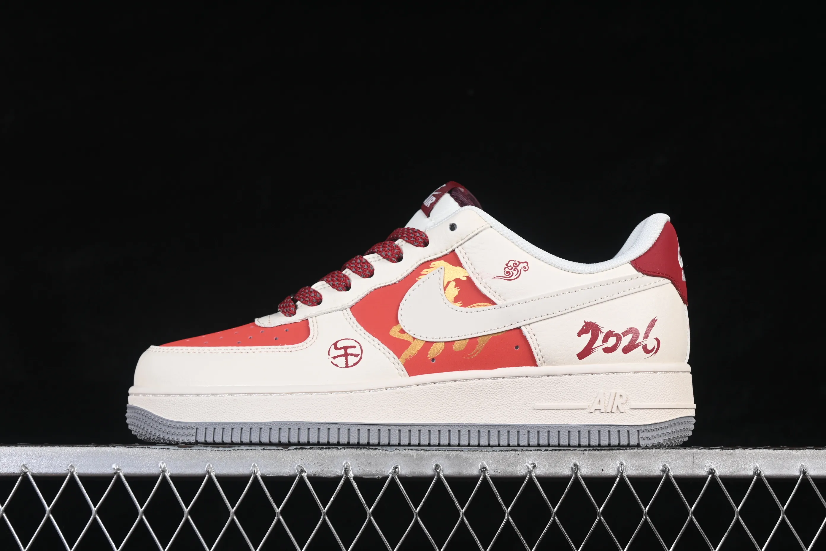 All categories Nk Air Force 1 Air Force series Nk Air Force 1 Low Air Force low-top Nike Air Force 1'07 Low Year of the Horse limited edition red and white contrast Air Force 1 low-top casual sneakers JP2026-151